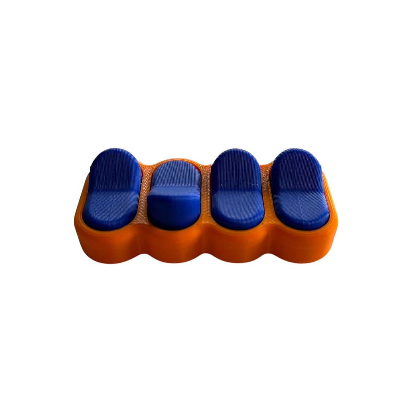 Bradey Clickkey fidget clicker 4 knoppen oranje blauw