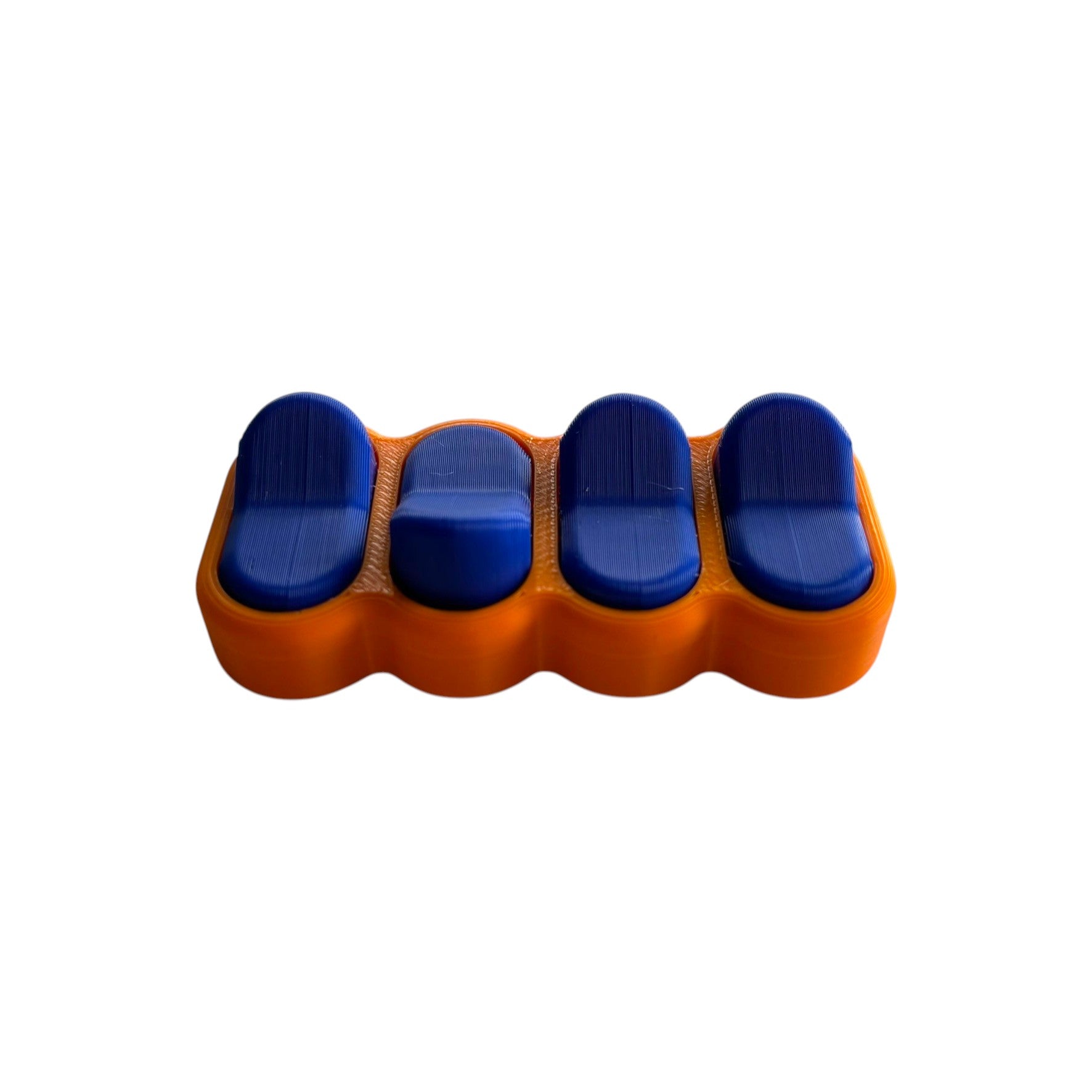 Bradey Clickkey fidget clicker 4 knoppen oranje blauw