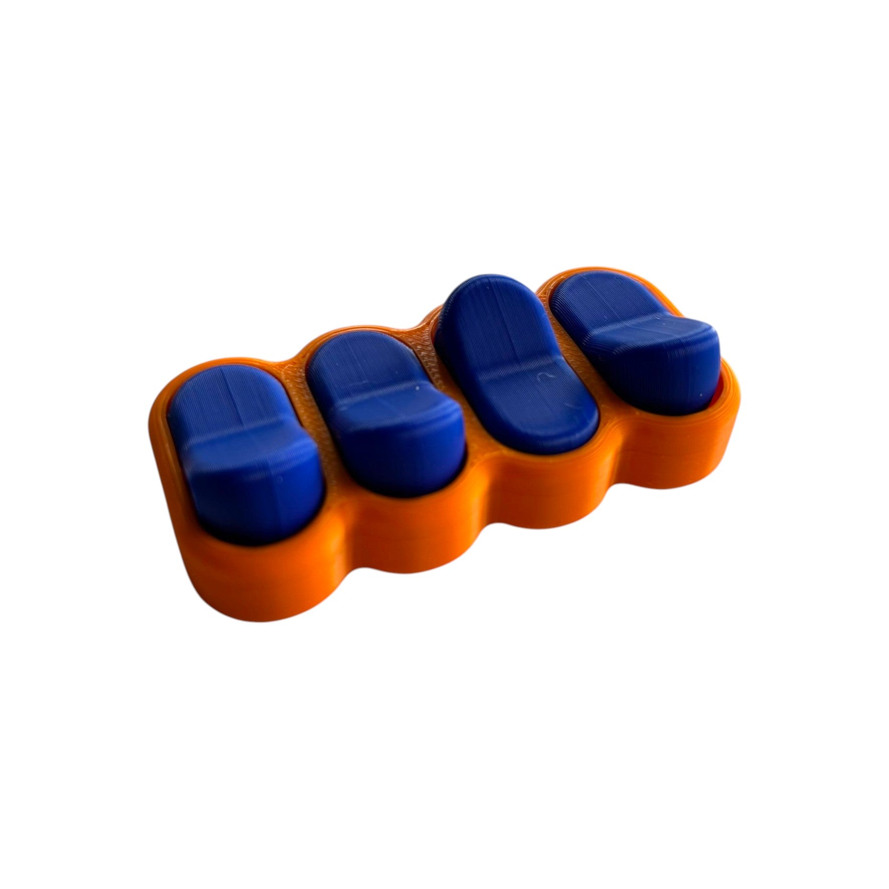 Bradey Clickkey fidget clicker 4 knoppen oranje blauw