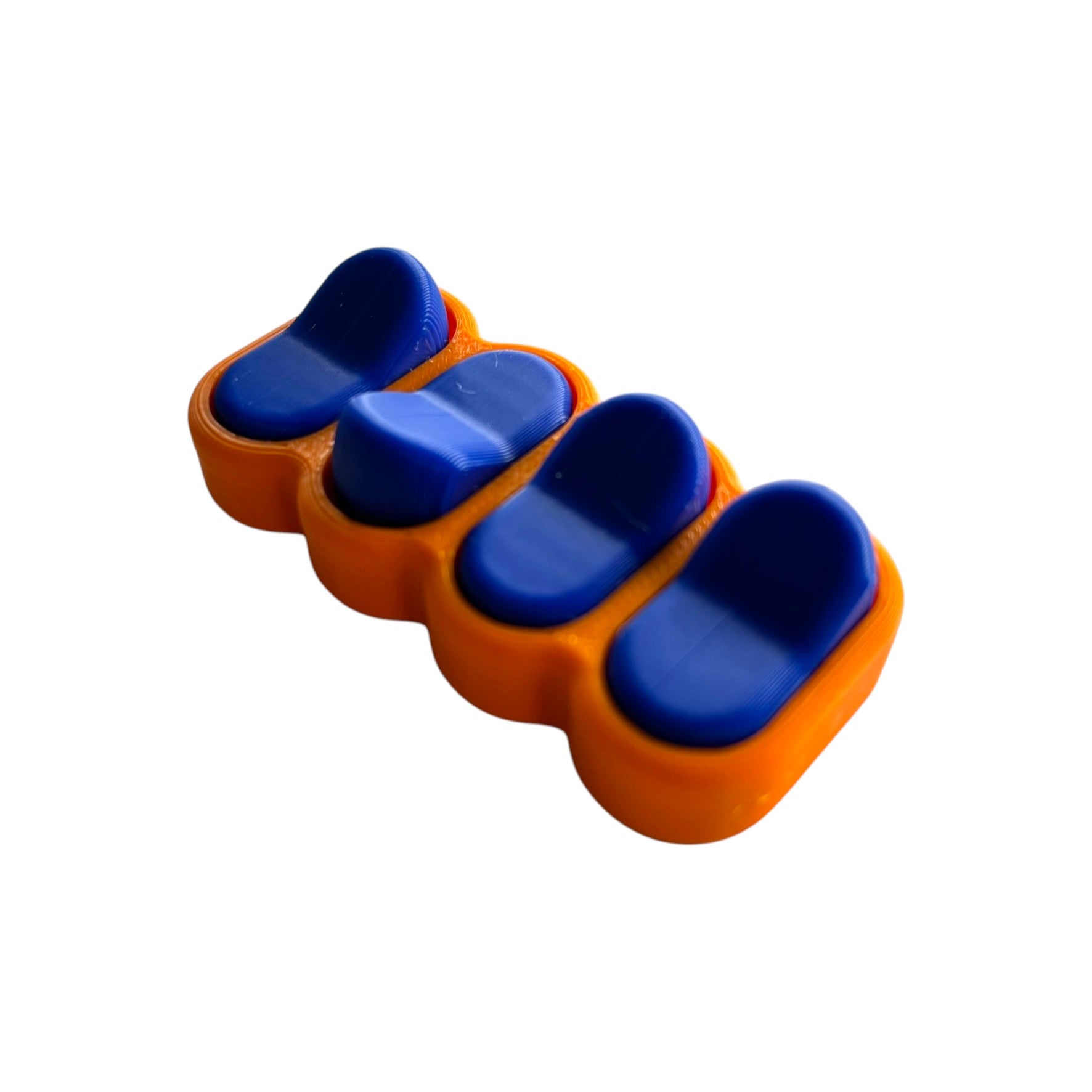 Bradey Clickkey fidget clicker 4 knoppen oranje blauw