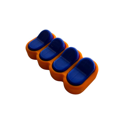 Bradey Clickkey fidget clicker 4 knoppen oranje blauw