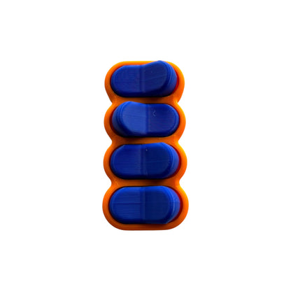 Bradey Clickkey fidget clicker 4 knoppen oranje blauw