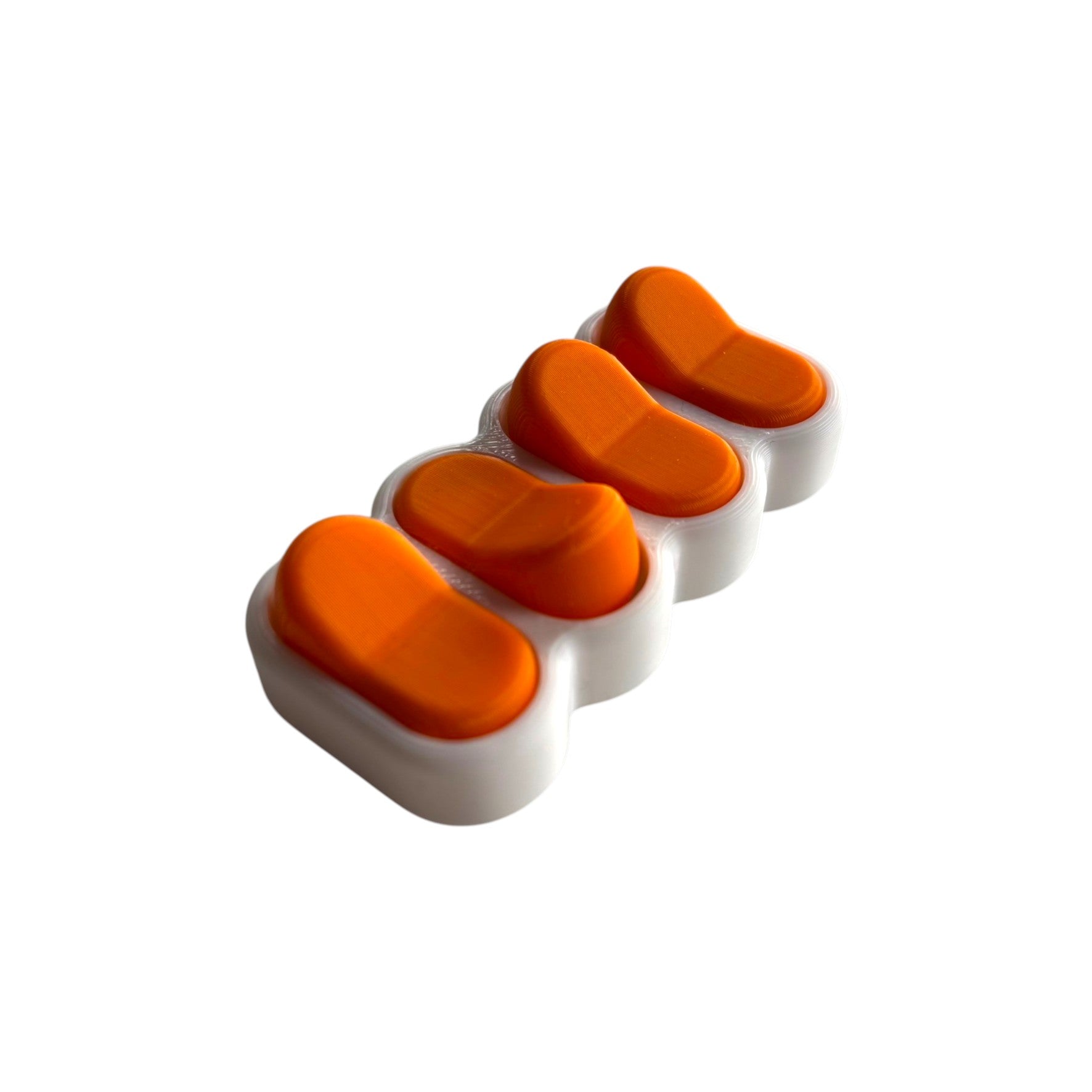 Bradey Clickkey fidget clicker 4 knoppen wit oranje