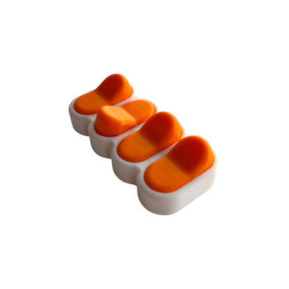 Bradey Clickkey fidget clicker 4 knoppen wit oranje