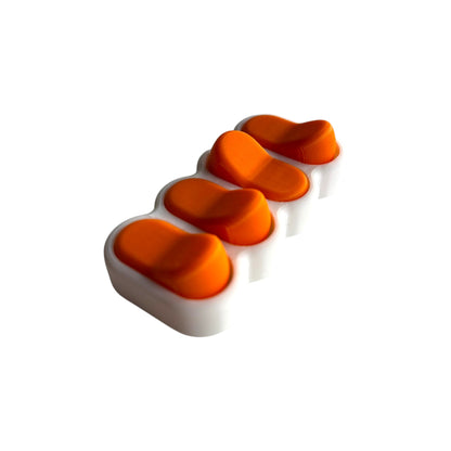 Bradey Clickkey fidget clicker 4 knoppen wit oranje