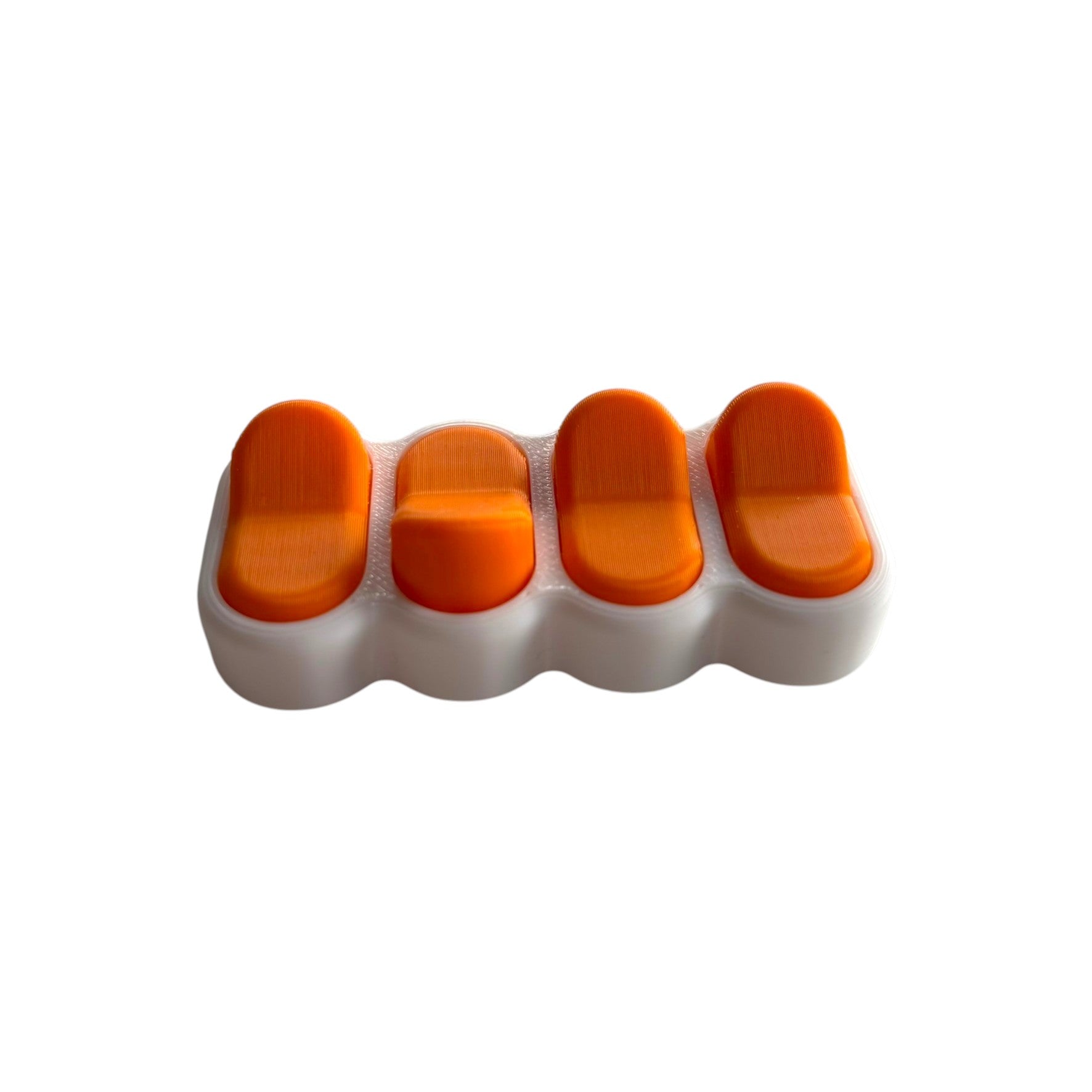 Bradey Clickkey fidget clicker 4 knoppen wit oranje