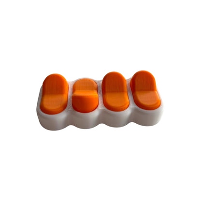 Bradey Clickkey fidget clicker 4 knoppen wit oranje