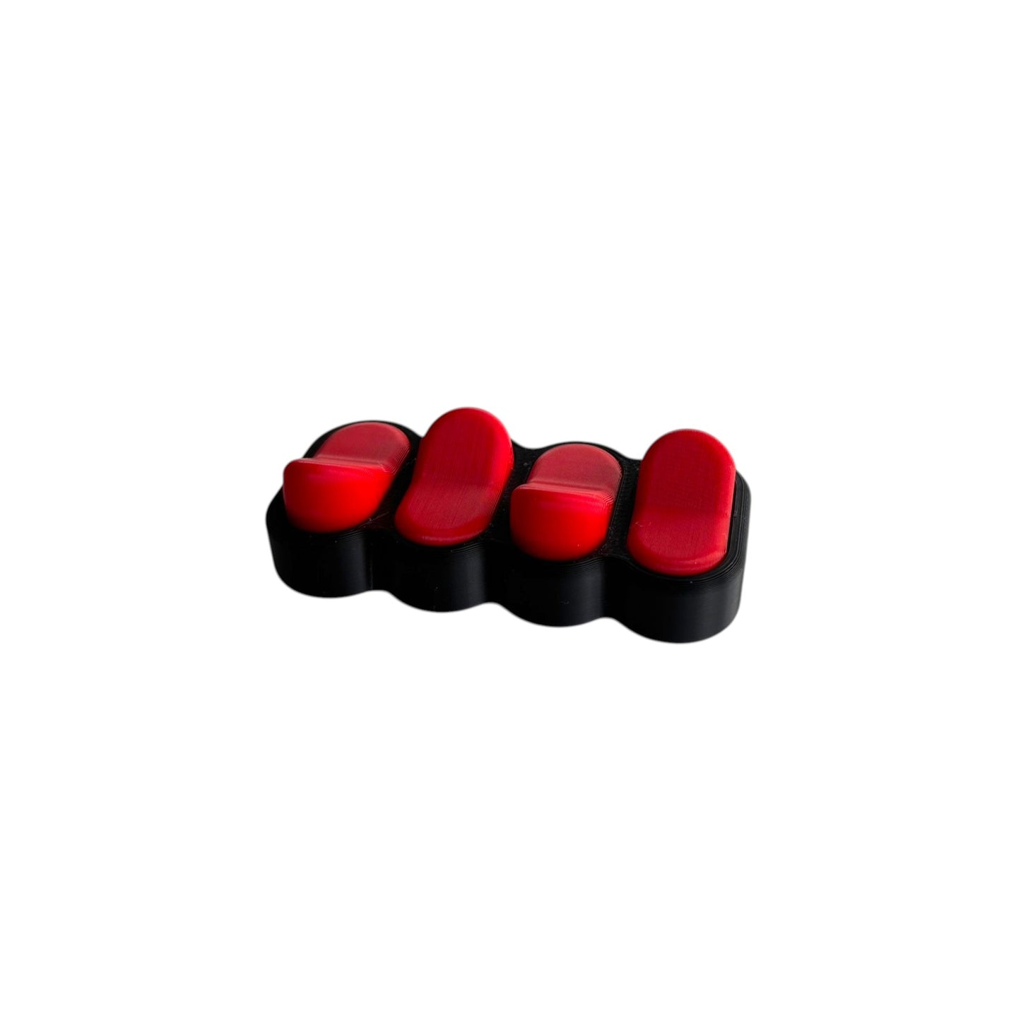 Bradey Clickkey fidget clicker 4 knoppen zwart rood