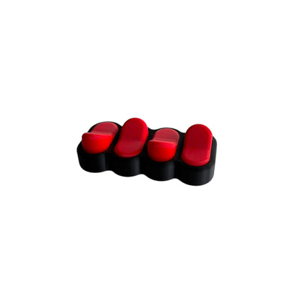 Bradey Clickkey fidget clicker 4 knoppen zwart rood