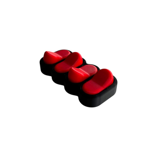 Bradey Clickkey fidget clicker 4 knoppen zwart rood