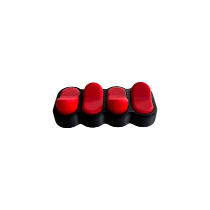 Bradey Clickkey fidget clicker 4 knoppen zwart rood