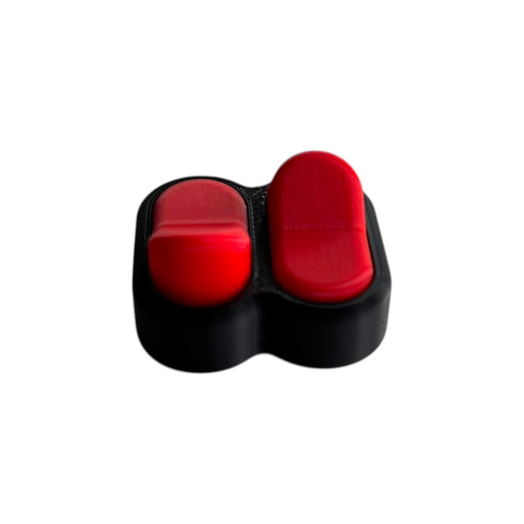 Bradey Clickkey fidget clicker 2 knoppen zwart rood