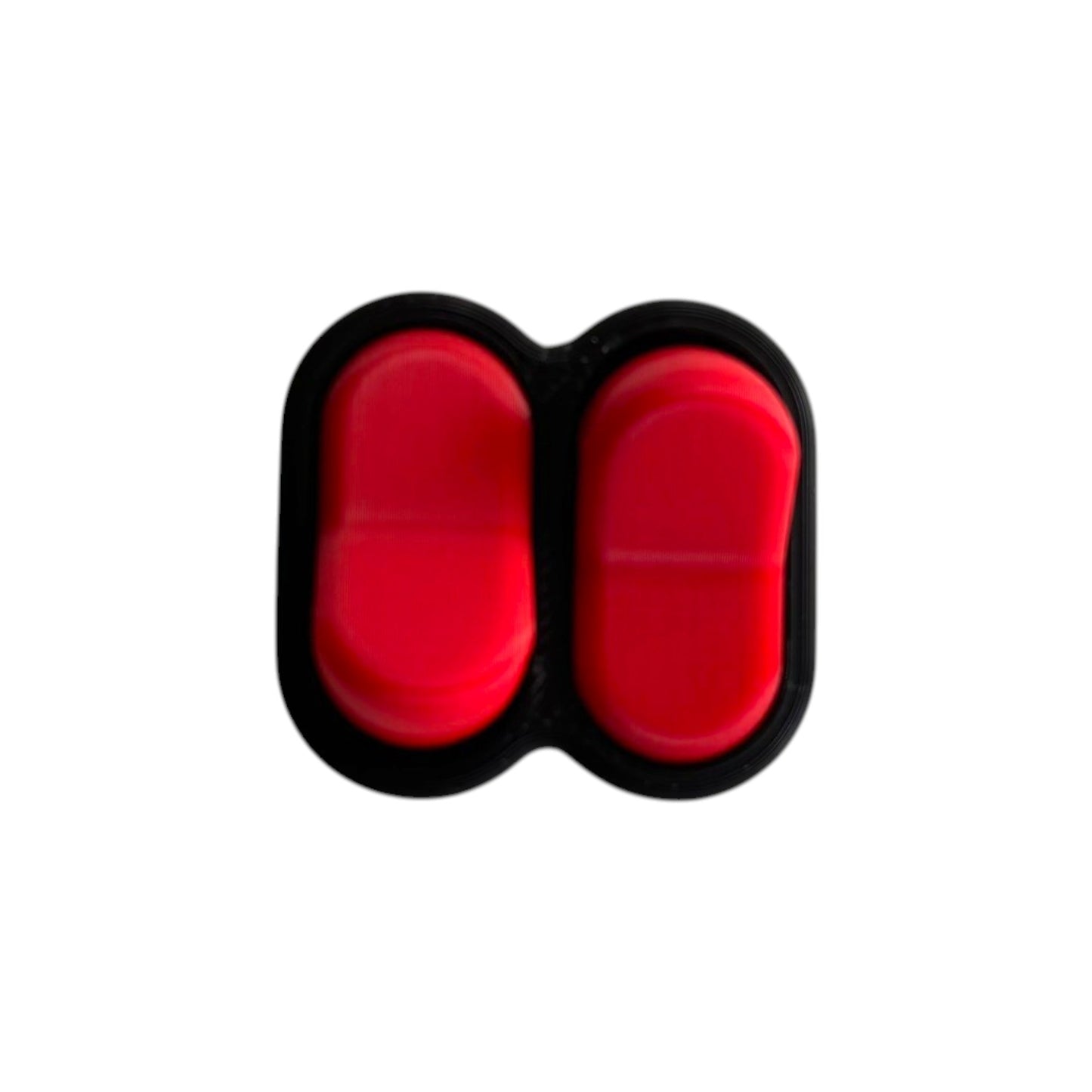 Bradey Clickkey fidget clicker 2 knoppen zwart rood