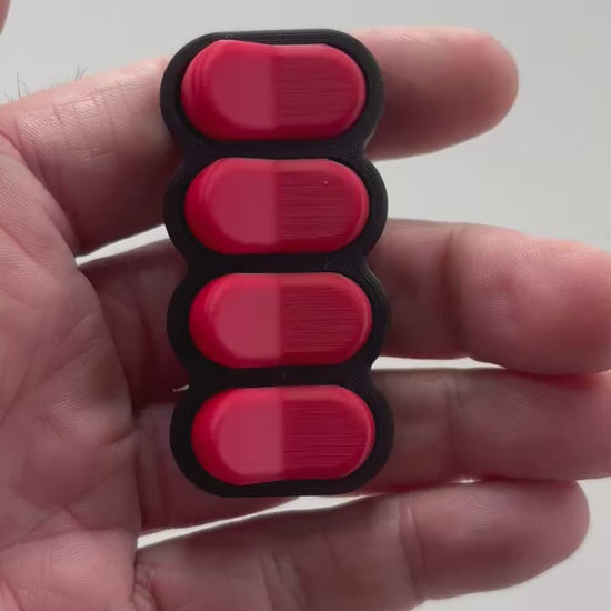 Bradey Clickkey fidget clicker 4 knoppen zwart rood