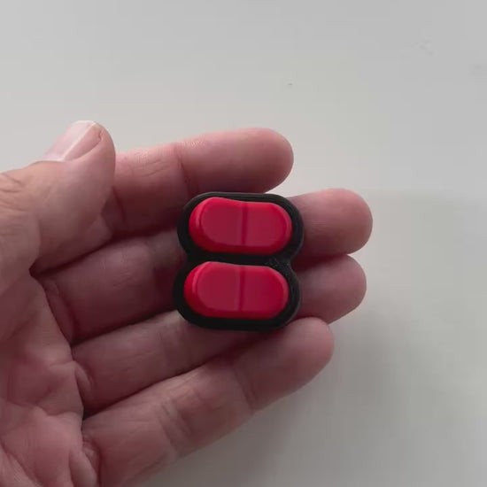 Bradey Clickkey fidget clicker 2 knoppen zwart rood