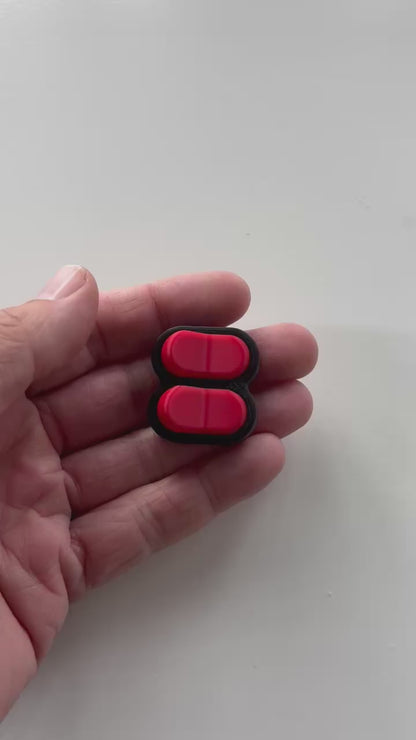 Bradey Clickkey fidget clicker 2 knoppen zwart rood