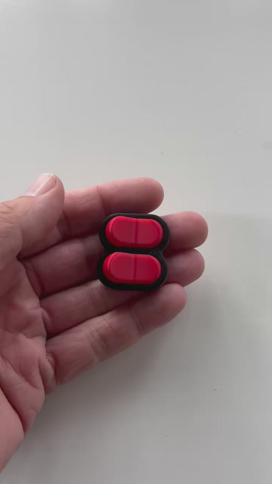 Bradey Clickkey fidget clicker 2 knoppen zwart rood