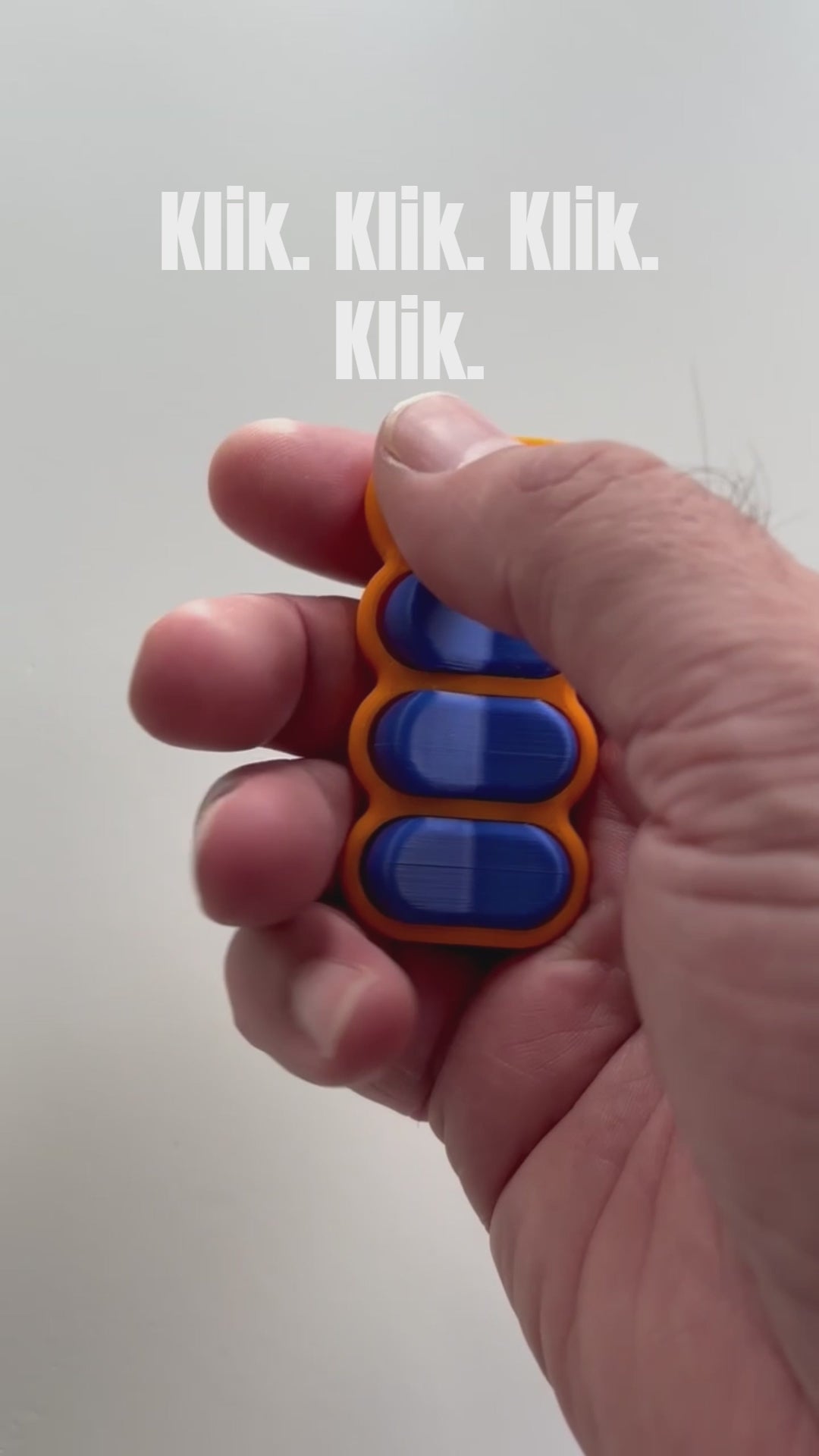 Bradey Clickkey fidget clicker 4 knoppen oranje blauw