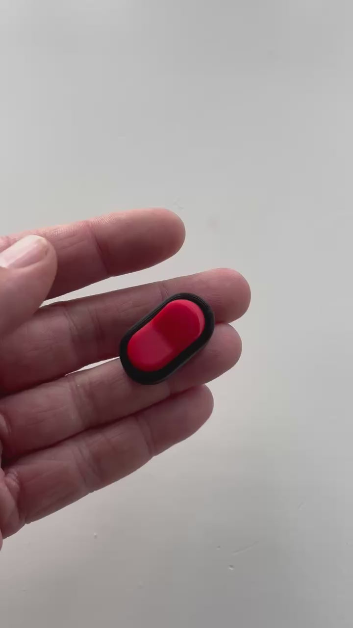 Bradey Clickkey fidget clicker 1 knop zwart rood